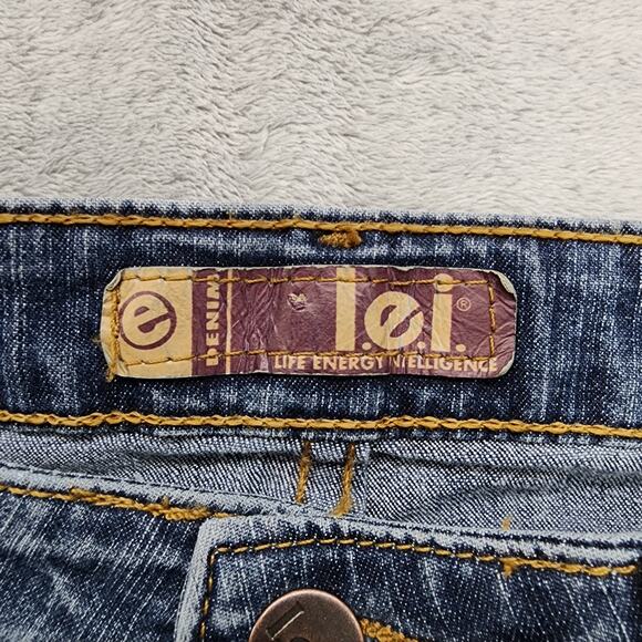 Vintage LEI Jeans Womens 11 Juniors Blue Mid Rise Bootcut Stretch Denim Casual - Picture 7 of 15